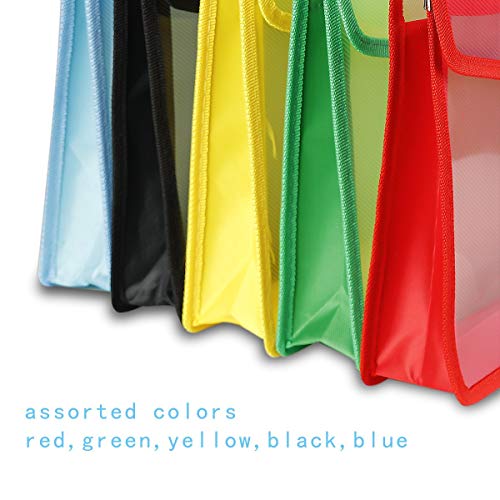 Transparent Poly-Plastic A4 Documents File Storage Envelope Folder Bag with Snap Button -Set of 4