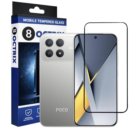 Image of Premium Tempered Glass Screen Protector Compatible for Poco F8 Pro with Edge to Edge Coverage - Case Friendly, Anti-Scratch & Bubble-Free Installation Kit (Pack Of 1)