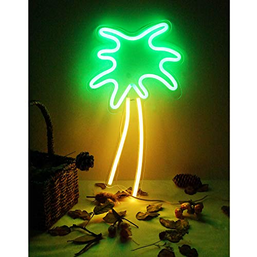 Large Coconut Tree Neon Sign, Led Coconut Tree Neon Light USB Powered Night Light as Wall Decor for Kids Room, Living Room, Office Room, Bar, Restaurant, Christmas, Festival, Party (Coconut Tree) - Image 5