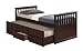 Broyhill Kids Marco Island Captain's Bed with Trundle Bed and Drawers, Twin, Espresso, Twin-Sized Mattress (Not Included), Bunk Bed Alternative, Great for Sleepovers, Underbed Storage/Organization