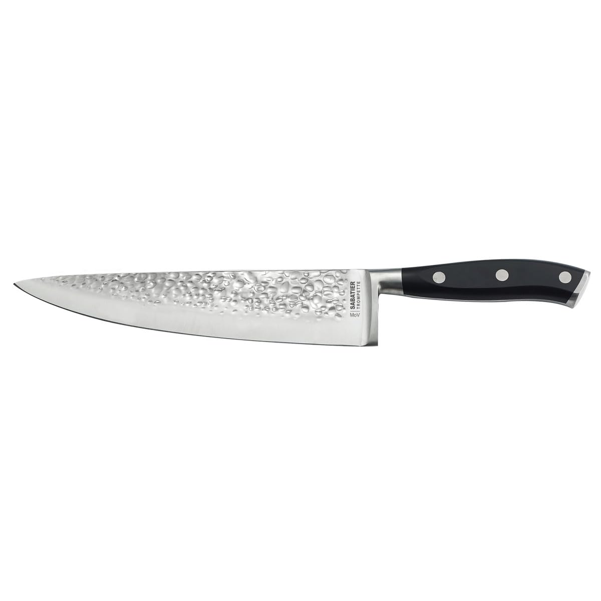 SABATIER TROMPETTE Carbon - Couteau de chef 20 cm martelé avec protection de lame