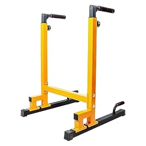 BalanceFrom Steel Frame Dip Station with Adjustable Height, 500 Pound Weight Capacity – Upper Body Workout Home Gym Equipment for Triceps, Push & Pull Ups, Leg Raises, and Bench Press