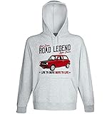 autobianchi a112 abarth valore  Teesandengines Autobianchi A112 Abarth 70 HP 1 Felpa Grigia con Cappuccio di Cotone Size Medium