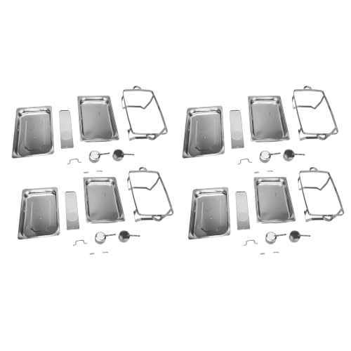 Fuente de acero inoxidable para catering con base dividida elegante 2