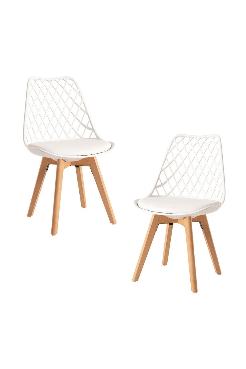 Regalos Miguel - Packs Sillas Comedor - Pack 2 Sillas Mima - Blanco