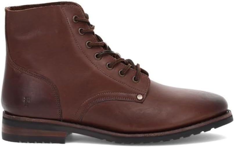 Frye Barrett Lace Up Boot for Men Vintage Leather Classic Round Toe Casual Work Dress Footwear