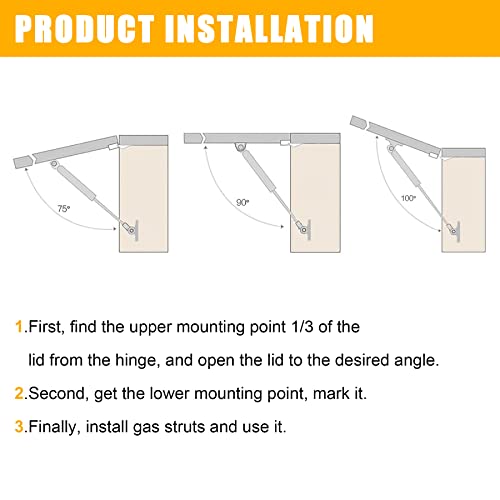 2 Pcs Gas Struts 20 Inch 40 Lbs Prop Shock Lift Springs Rod For Rv Side Door Motorhome Door Camper Shell Rear Window Tonneau Cover C16-08316 #TOP6