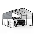 GarveeLife Metal Carport 13' x 16', Heavy Duty Canopy for Garage, Car Shelter with Galvanized Metal Roof, Reinforced Structure & Base, Car Shelter Shade with Metal Frame, Outdoor Garage for Cars Boat