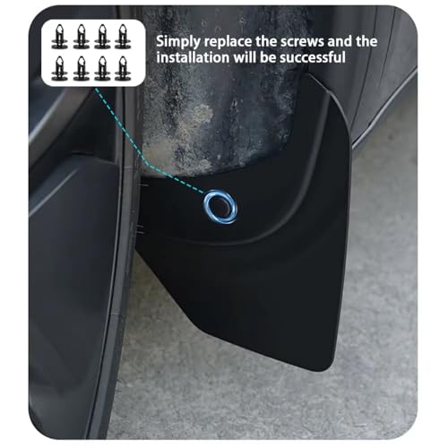 Guardabarros de coche para Tesla Model Y 2025 que evitan salpicaduras 6