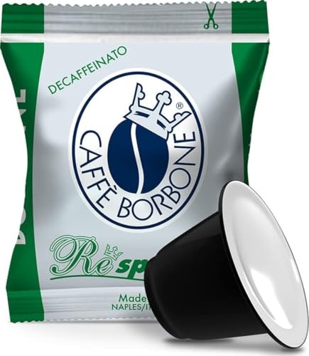 Caffè Borbone Respresso, Mezcla de Café Dek Descafeinada - 50 Cápsulas - Compatibles con Máquinas de Café Nespresso®* para uso doméstico