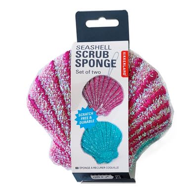 Kikkerland Multicolor 2-Pack Yellow Scrub Sponges