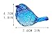 H&D HYALINE & DORA Blue Glass Bird Figurines Bird Gifts for Bird Lovers Women Crystal Glass Animal Figurine Collectible for Home Shelf Decor