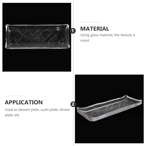 Assiette rectangulaire en verre de haute qualité pour dîner chic - 4
