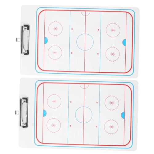 Abaodam 2Pcs Hockey Clipboard Whiteboard Durable Boards for Strategy Planning Match Commanding Reusable Erasable Surface for Teams