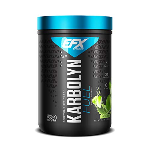 EFX Sports Karbolyn Fuel | Pre, Intra, Post Workout Carbohydrate Supplement Powder | Carb Load, Energize, Improve & Recover Faster | Easy to Mix | Green Apple (2 LB 3.3 OZ)â¦