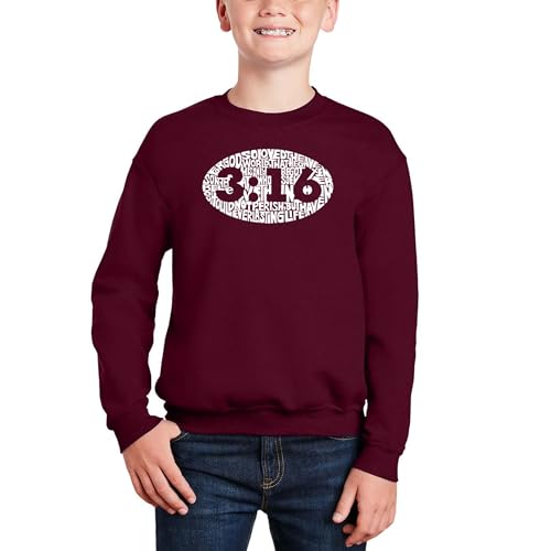 John 3:16 - Boy's Word Art Crewneck Sweatshirt