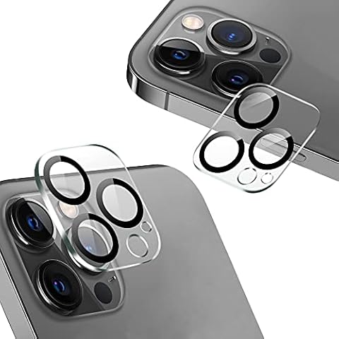 AMOVO Camera Protector Compatible with iPhone 2021 6.7 inch Lens Protective Film Ultra Clarity Case Friendly Tempered Glass Scratch Resistant Camera Cover Lens Protector for iPhone 2021 6.7'' (Black) Cover