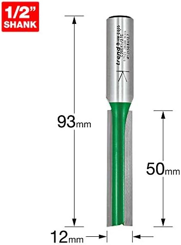Trend C002X1/4TC 1/4" Shank Straight Router Cutter Bit-Diameter 4mm Cutting Length 11.1mm Tungsten Carbide Tipped,shank 1/4 inch x diameter 4 mm x cut 11.1 mm