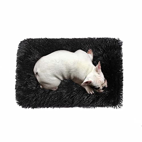 Lit doux pour animal domestique, coussin apaisant pour chien avec housse amovible et lavable en peluche, matelas rectangulaire pour niche, coussin chaud pour chien, chat, taille S, M, L Cover