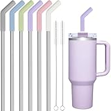 6-Pack Stainless Steel Reusable Straw With Silicone Tip 3 Sizes - View #9