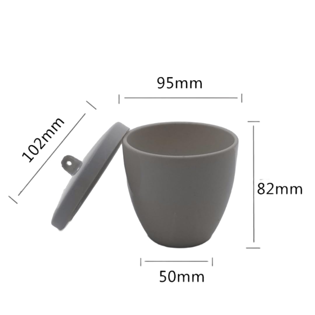 10 hochwertige Porzellantiegel mit Deckel – langlebige Keramiktiegel for Labor und Industrie(300ml)