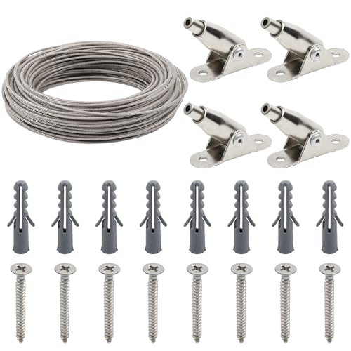 AMZSKU Edelstahlkabel, 2 mm x 10 m, mit PVC-Beschichtung,...