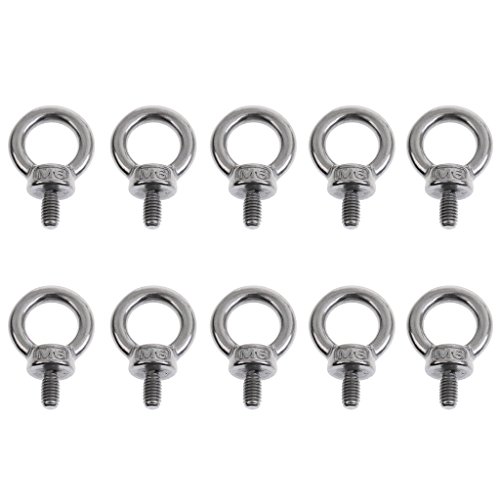10 Piezas De Pernos De Ojo De Acero Inoxidable Para Trabajo Pesado M6