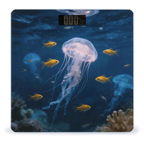 Báscula digital de baño de alta precisión Deep-sea Fireflies miniatura 1