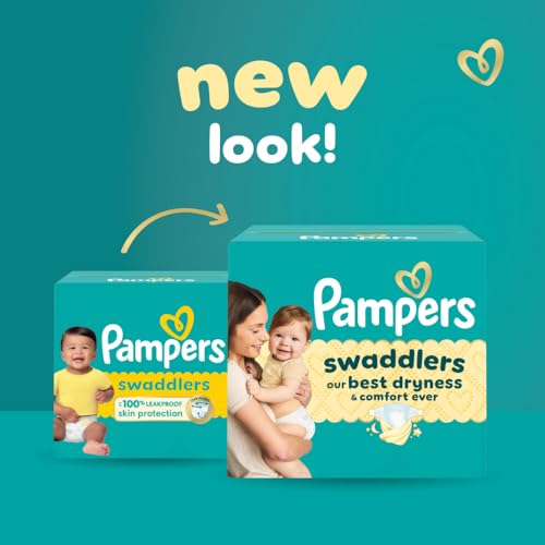 pampers swaddlers diapers size 4 15-34 lbs 120 count absorbent keeps baby dry and comfortable skin safe disposable baby diaper packaging may vary