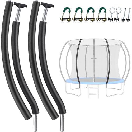 Gsbomzap 2Pcs Curved Trampoline Poles Replacement for Jumpzylla 1.65 ID