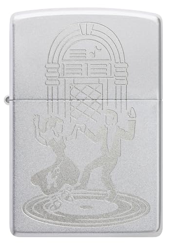 Encendedor Zippo Vintage Dance Satin Chrome miniatura 2