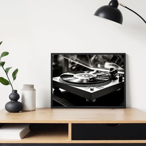 Affiches de tourne-disques vintage sur toile encadrée 60x90 cm XBTYKPB