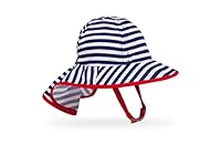 Infant SunSprout Hat Navy/White Stripe 0-6 Mos