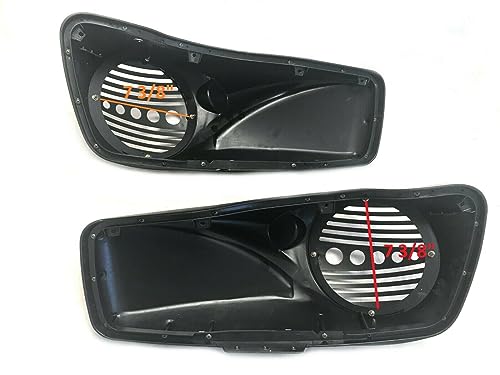 Vivid Black 8" Speaker Lids para Harley Touring 1994-2013 miniatura 5