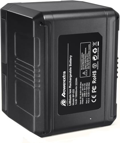 Amazon | 15000mAh Vマウントバッテリー 大容量ビデオカメラ