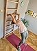 BenchK 100 Beech Wooden Wallbars with Oval Rungs, Stall Bars, Swedish Ladder, Gymnastic Ladder for Home, Children Room, Home Decor, Stretching, Active Kids, Playtime, Joy, Baby Decoration