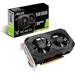 ASUS TUF Gaming NVIDIA GeForce GTX 1650 V2 OC Edition - Tarjeta Gráfica Gaming (PCIe 3.0, 4GB GDDR6, HDMI 2.0b, DisplayPort 1.4a, lubricante de grado espacial, diseño compacto, GPU Tweak III)