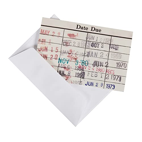 Joyful Moose Library Due Date Blank Notecard Set #TOP6