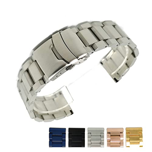 Pulsera de reloj de acero inoxidable con cierre anticaídas para evitar pérdidas de 20mm 2
