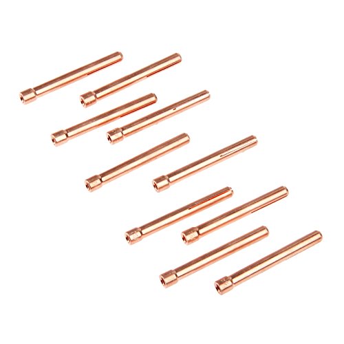 10Pcs 3/32" 10N24 2.4Mm Tig Collet Tips Replacement For Wp17 18 26 Tig Welding Torch Series #TOP4