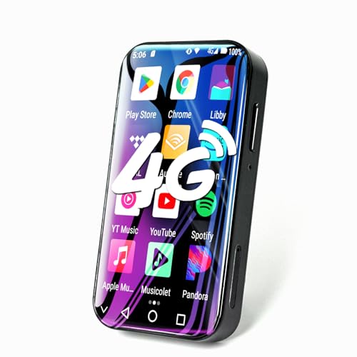 160GB MP3 Player with Bluetooth and WiFi & 4G, MP3 MP4 Player with Amazon Music Spotify, 3.0 Touchscreen Digital HiFi Music Player, Portable Android MP3 Player with YouTube, Apps, Camera