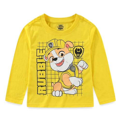 Paw Patrol Nickelodeon Boys Long Sleeve Shirt 3 Pack for Toddler and Big Kids4