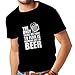 lepni.me Camisetas Hombre Tener Miedo de no Tener una Cerveza - para la Fiesta, Bebiendo Camisetas (X-Large Negro Fluorescente)
