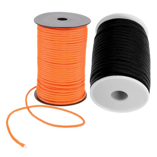 DOITOOL 2rolls Outdoor Tent Rope Strand for Camping Hiking Emergency Use Versatile Lightweight Fixing Cord for Clotheslines Gear and Survival Applications