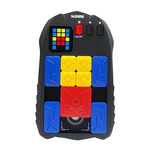 BEBESIRI Super Slide Puzzle Game, Rechargeable Electronic Brain Teaser with 500+ Levels, Addictive Sliding Puzzle Challenge for Kids & Adults (Black)
