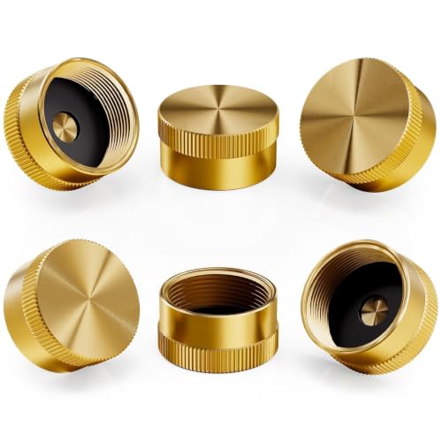 6 Brass Propane Bottle Caps for 1LB Tanks