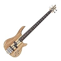 Neck Through Bass Guitar by Gear4music Versatile Tone-Machine for Players of All Levels Single-Coil and Split-Coil Pickups Great Sustain and Excellent Tones Ultra-Comfortable and Lightweight Body