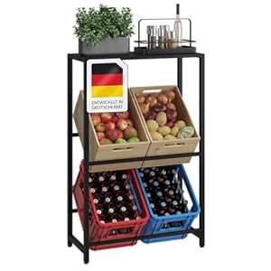 STEELSØN Macondo Getränkekistenregal Schwarz für 4 Kisten