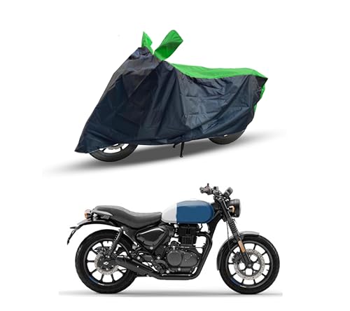 Image of Hunter 350 Two Wheeler Bike Cover Accessories - Dustproof - UV Protection - Premium Bike Cover Black Green