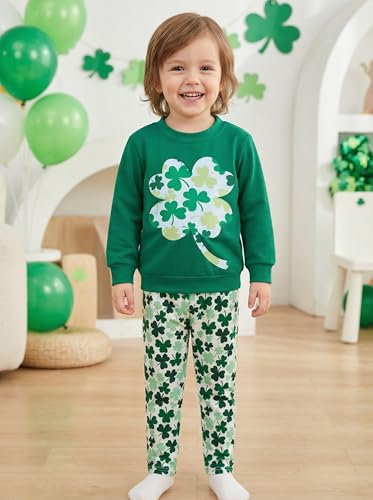 Image of Little Girls Unicorn Outfits 2 Piece Kids Ruffle Sleeve Sweatshirt + Leggings Fall Leopard Clothing Sets 2-10 Years